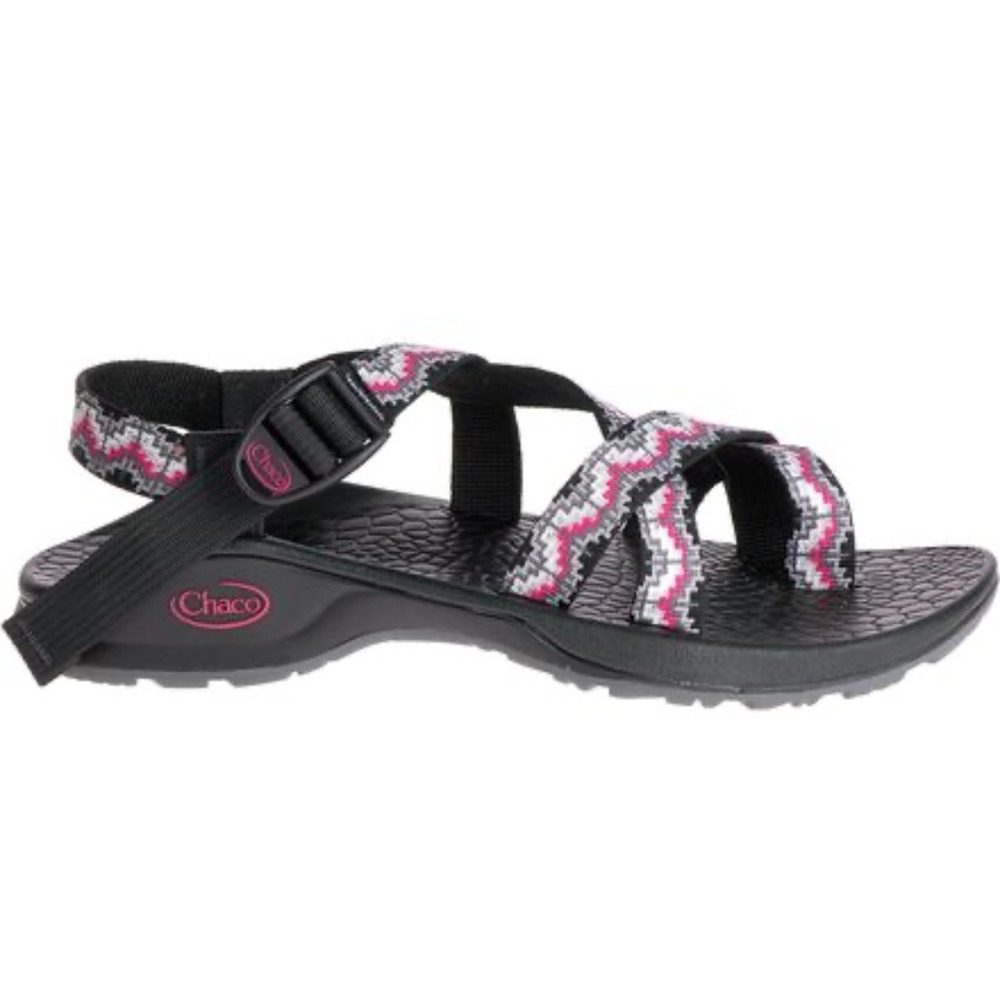 Chaco Women's Z/Cloud X Sandals Adventure‎ Sport Hiking Black Pink Patterned